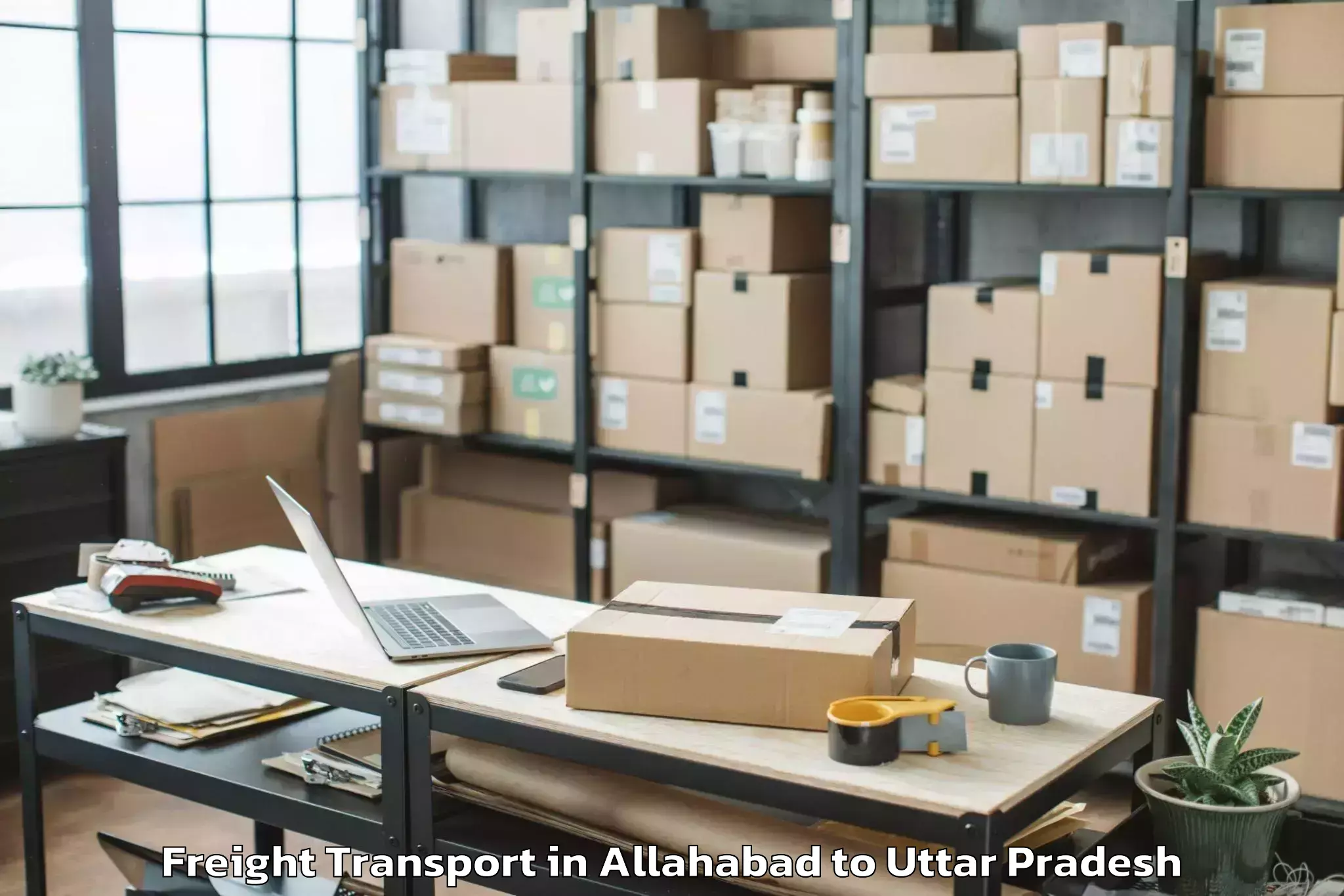 Trusted Allahabad to Bajna Freight Transport